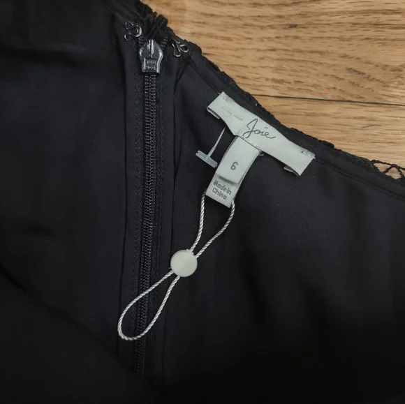 Joie Belisa black 1 shoulder lace cocktail dress $448 - Picture 7 of 12